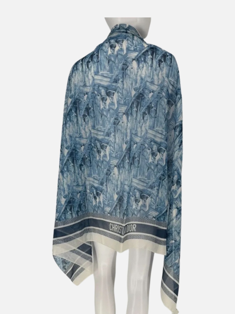 Large Christian Dior Riviera Blue Scarf Pareo